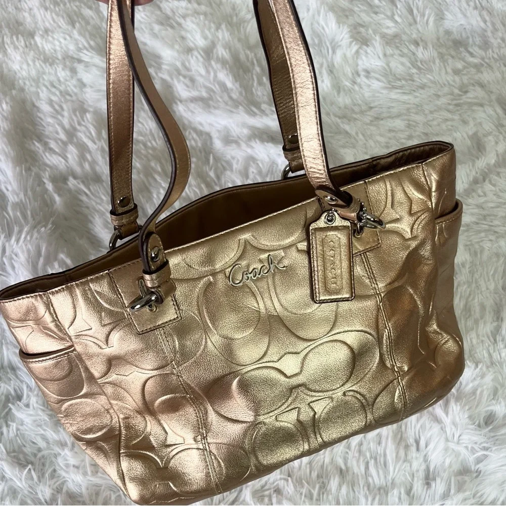Coach metallic gold